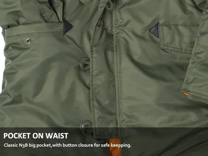 Large Size Military Plus Size Fur Hood Long Waterproof Windproof New Winter Parka Thick Men Outwear Jacket Coat USA SIZE Parkas