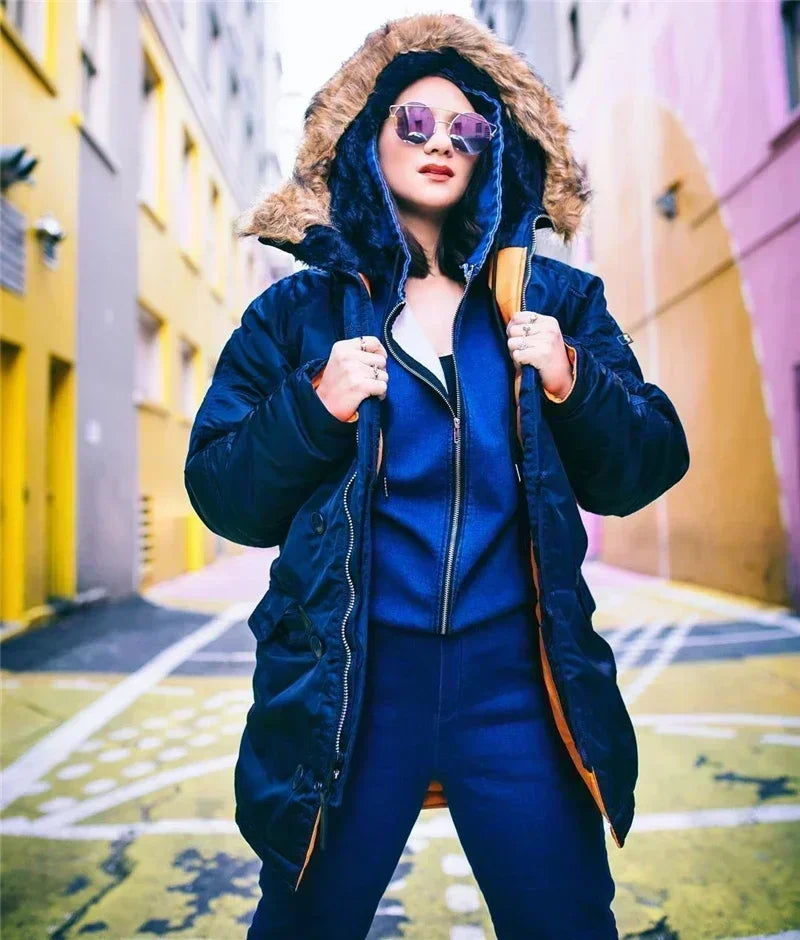 Large Size Military Plus Size Fur Hood Long Waterproof Windproof New Winter Parka Thick Men Outwear Jacket Coat USA SIZE Parkas