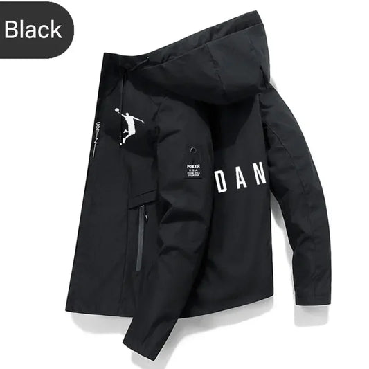 Men's hooded jackets, windbreakers, camping jackets, casual baseball jackets, fishing jackets, and men's spring and autumn outdo