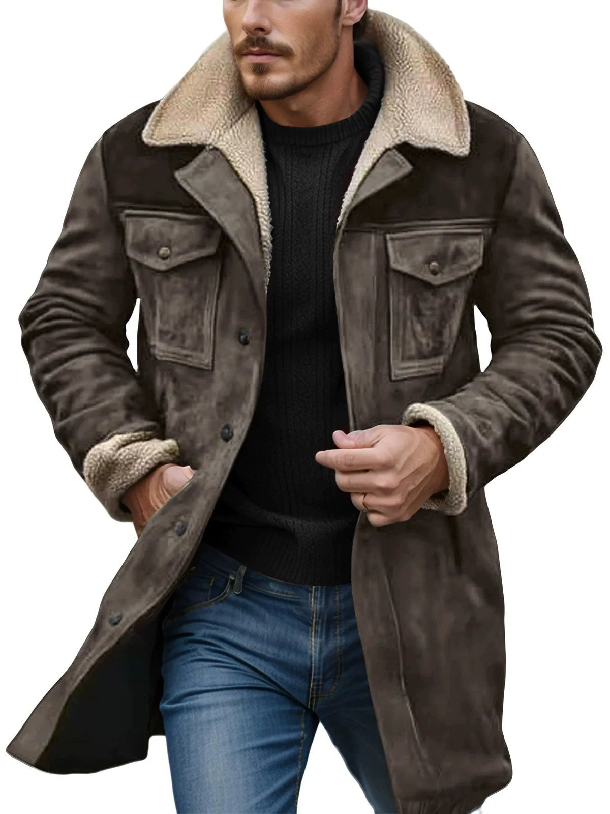 Men's Autumn and Winter Warm Cotton Jacket Men's Thick Cold Proof Fashionable Jacket, Men's Outdoor Casual Jacket Men's Jacket