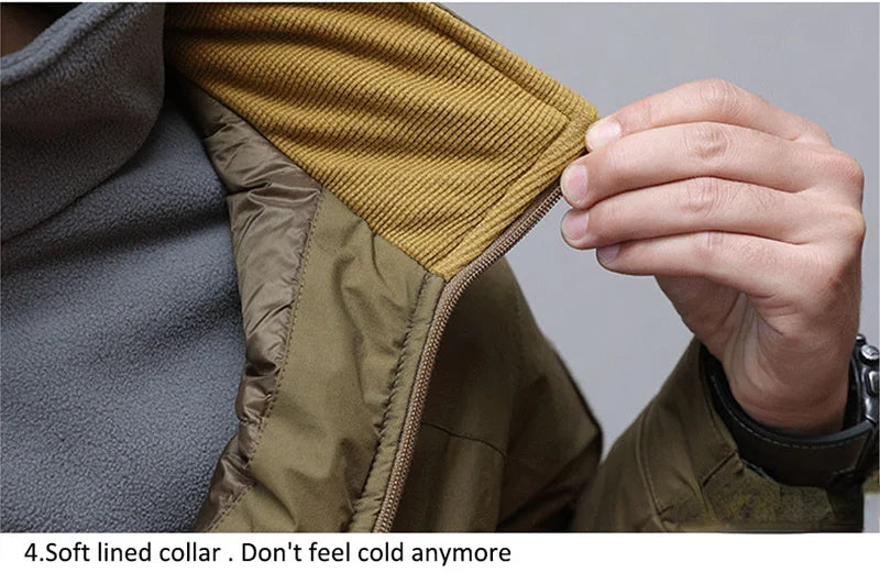 L7 Winter Parkas Men Camo Windbreaker Waterproof Jackets Sports Tactics Hunting Camping Hiking Down Warm Trip Polar Region Coats