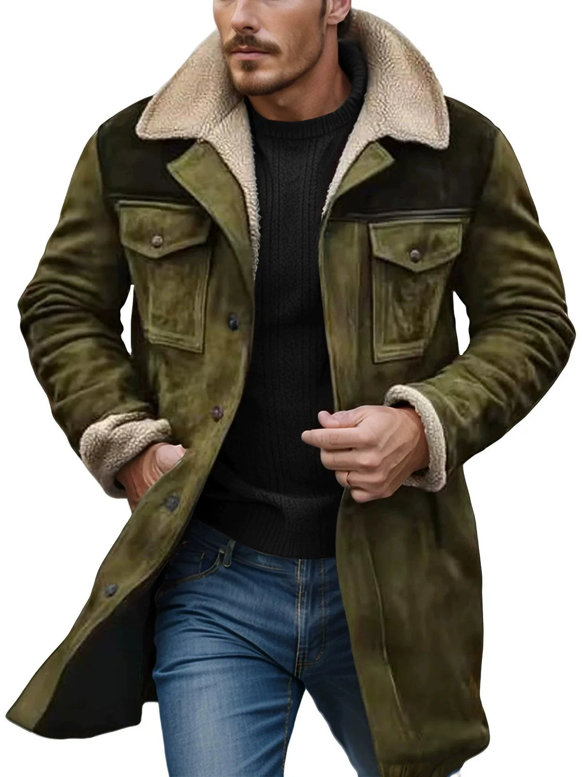 Men's Autumn and Winter Warm Cotton Jacket Men's Thick Cold Proof Fashionable Jacket, Men's Outdoor Casual Jacket Men's Jacket