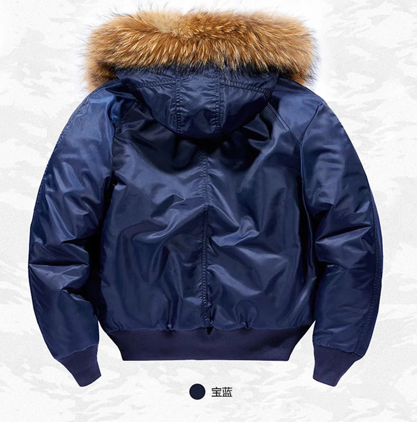 Padding Male Winter Bomber Coat Heavy Jackets Hooded Padded Streetwear Fur Collar Cheap Short Parka Y2K 2024 Z1