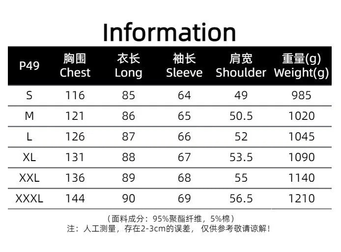 Men's Autumn and Winter Warm Cotton Jacket Men's Thick Cold Proof Fashionable Jacket, Men's Outdoor Casual Jacket Men's Jacket