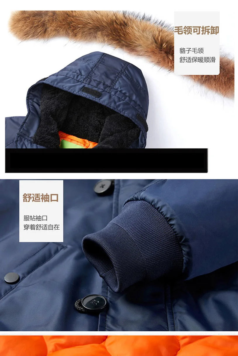 Padding Male Winter Bomber Coat Heavy Jackets Hooded Padded Streetwear Fur Collar Cheap Short Parka Y2K 2024 Z1