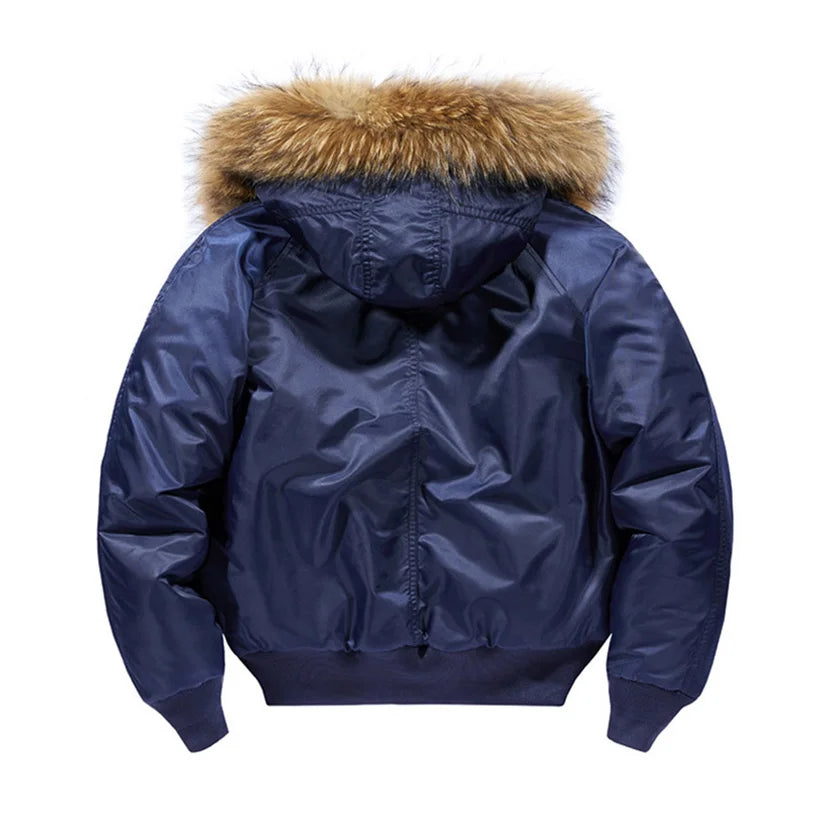 Padding Male Winter Bomber Coat Heavy Jackets Hooded Padded Streetwear Fur Collar Cheap Short Parka Y2K 2024 Z1