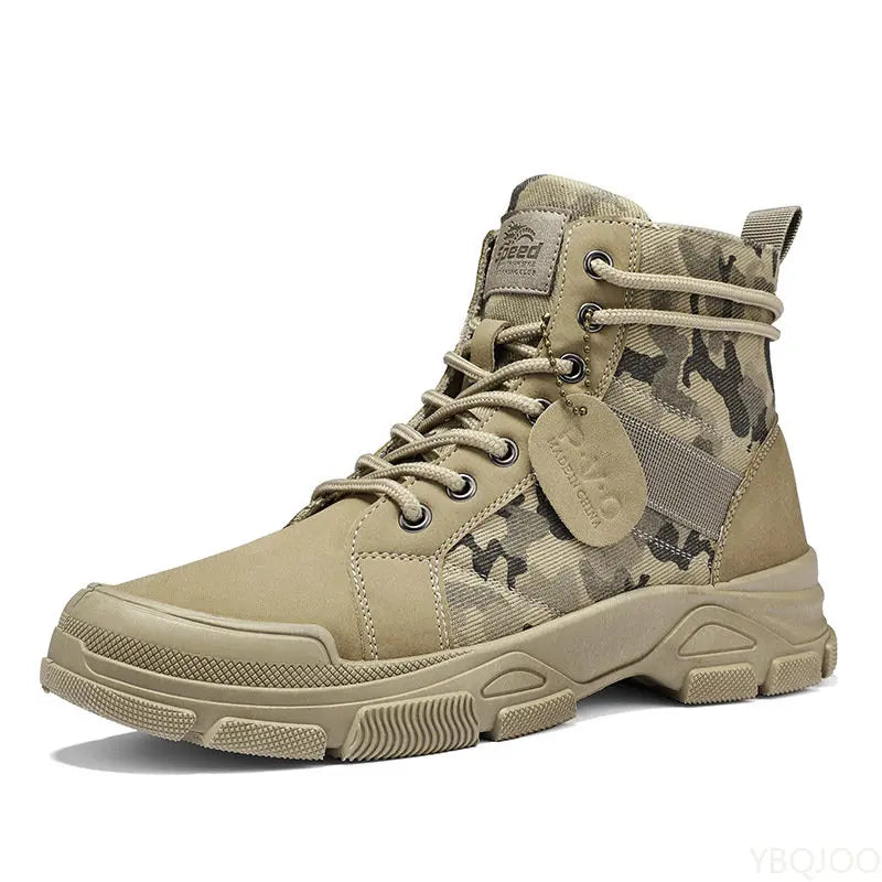 Men Boots Casual Outdoor Desert Boots Autumn Fashion Camouflage Lace-up Platform Shoes Man  Botas Masculina Zapatos Hombre